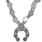 Vintage Antique Silver American Currency Native American Squash Blossom Necklace - Estate Fresh Austin