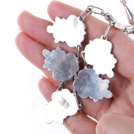 Vintage Art Deco Mexican Sterling and malachite necklace y - Estate Fresh Austin