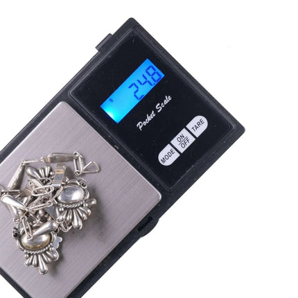 Vintage Art Deco Mexican Sterling and malachite necklace y - Estate Fresh Austin