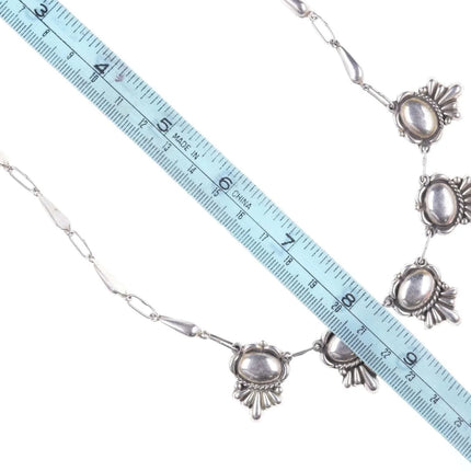 Vintage Art Deco Mexican Sterling and malachite necklace y - Estate Fresh Austin