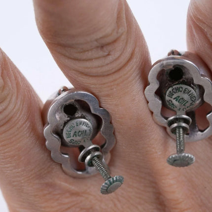 Vintage Art Deco Mexican sterling screw back earrings - Estate Fresh Austin