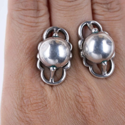 Vintage Art Deco Mexican sterling screw back earrings - Estate Fresh Austin