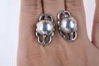 Vintage Art Deco Mexican sterling screw back earrings - Estate Fresh Austin