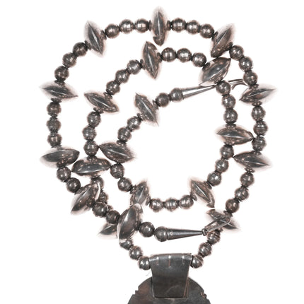 Vintage B Southwestern Sterling Hematite pendant necklace - Estate Fresh Austin