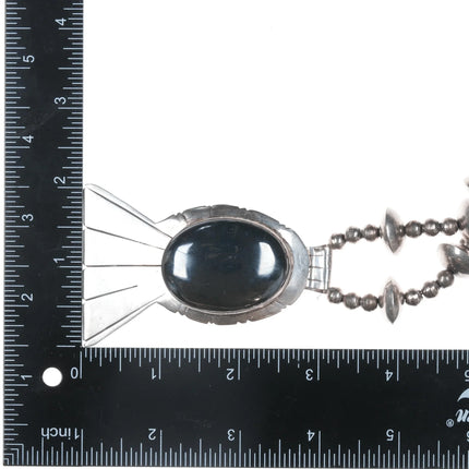 Vintage B Southwestern Sterling Hematite pendant necklace - Estate Fresh Austin