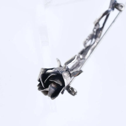 Vintage Beau Sterling rose brooch pin - Estate Fresh Austin
