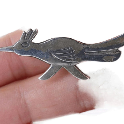 Vintage Bell Trading post sterling roadrunner brooch pin - Estate Fresh Austin