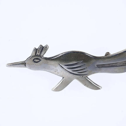 Vintage Bell Trading post sterling roadrunner brooch pin - Estate Fresh Austin