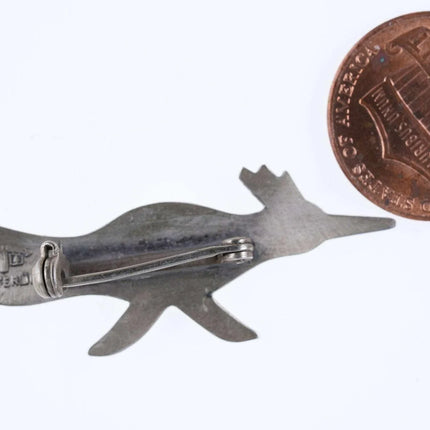 Vintage Bell Trading post sterling roadrunner brooch pin - Estate Fresh Austin