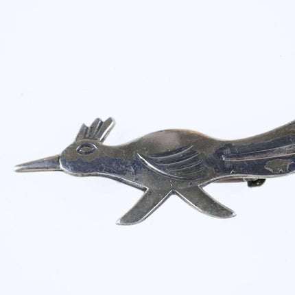 Vintage Bell Trading post sterling roadrunner brooch pin - Estate Fresh Austin