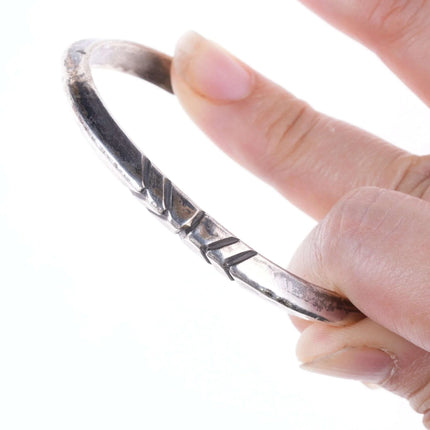 Vintage Bien Mur Shop Native American Hand Chiseled silver bracelet - Estate Fresh Austin