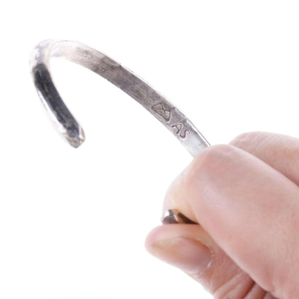 Vintage Bien Mur Shop Native American Hand Chiseled silver bracelet - Estate Fresh Austin