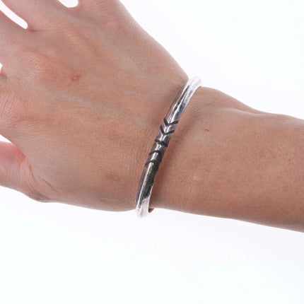 Vintage Bien Mur Shop Native American Hand Chiseled silver bracelet - Estate Fresh Austin