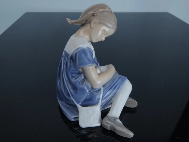 Vintage Bing and Grondahl Girl holding baby doll - Estate Fresh Austin