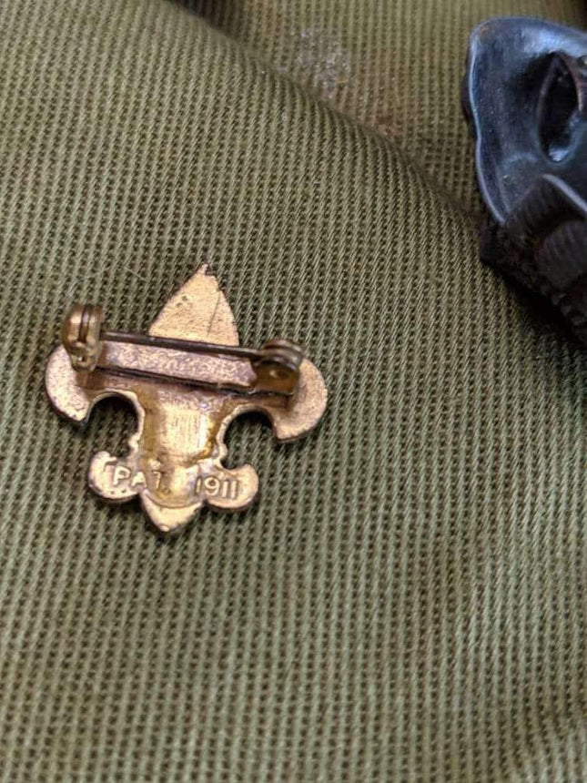 Vintage boy Scout lot. Pat 1911 pin 50's 60's patches - Estate Fresh Austin