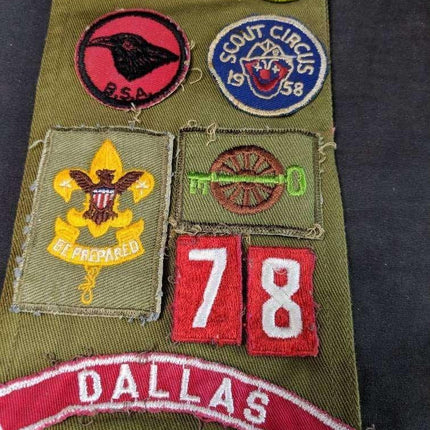 Vintage boy Scout lot. Pat 1911 pin 50's 60's patches - Estate Fresh Austin