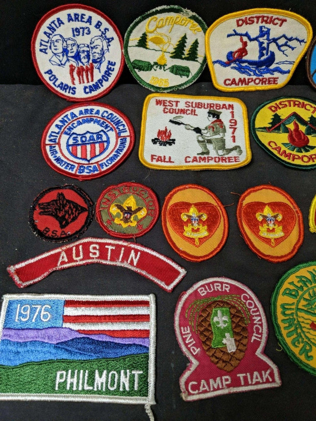 Vintage boy Scout patch Lot Camporee Blanco Water festival 1976 Philmont 1950's - Estate Fresh Austin