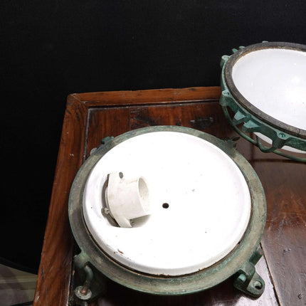 Vintage Brass Nautical Porthole Light - Estate Fresh Austin