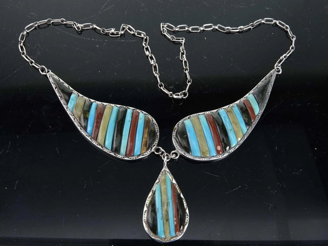 Vintage Carlos Eagle Native American Sterling Cobblestone Necklace - Estate Fresh Austin