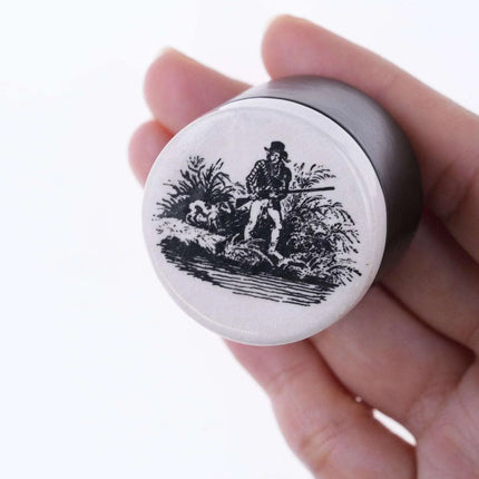 Vintage Ceramic pill box with hunter - Estate Fresh Austin