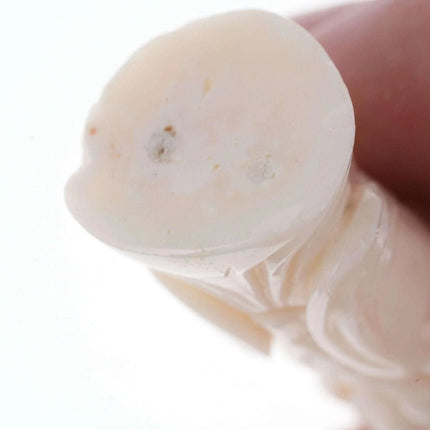 Vintage Chinese 14k Diamond/Carved Coral Budhha pendant. - Estate Fresh Austin