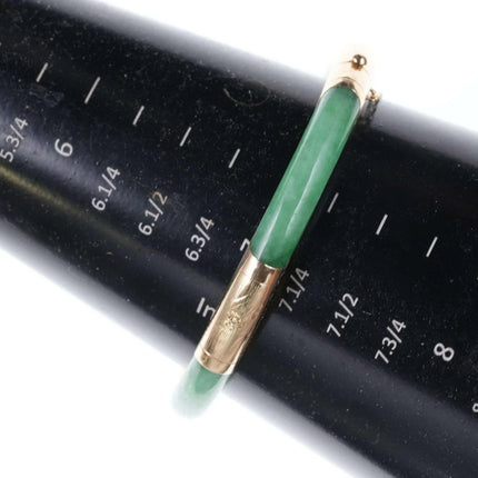 Vintage Chinese 14k Gold Jadeite bangle - Estate Fresh Austin