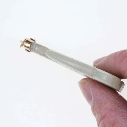 Vintage Chinese 14k Jadeite Pendant - Estate Fresh Austin