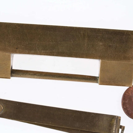 Vintage Chinese Engraved Brass lock - Estate Fresh Austin