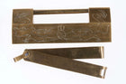 Vintage Chinese Engraved Brass lock - Estate Fresh Austin