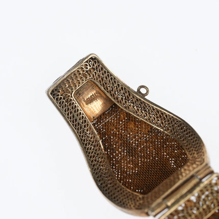 Vintage Chinese gilt silver enamel carnelian bracelet - Estate Fresh Austin
