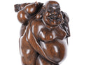 Vintage Chinese Heavy Carved wood Happy Buddha - Estate Fresh Austin