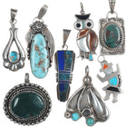 Vintage Collection - Native American silver and stone pendants/charms - Estate Fresh Austin