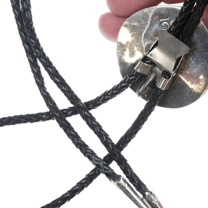 Vintage CR Southwestern Sterling and Morenci turquoise bolo tie/pendant - Estate Fresh Austin