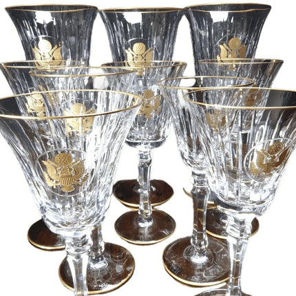 Vintage Crystal Congressional or Presidential Stemware Likely LBJ Era White House or Banquet 10 p - Estate Fresh Austin
