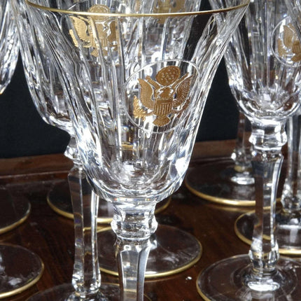Vintage Crystal Congressional or Presidential Stemware Likely LBJ Era White House or Banquet 10 p - Estate Fresh Austin