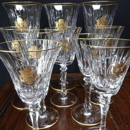 Vintage Crystal Congressional or Presidential Stemware Likely LBJ Era White House or Banquet 10 p - Estate Fresh Austin
