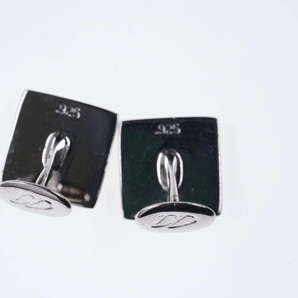 Vintage David Donahue Guilloche Enamel Sterling silver cufflinks - Estate Fresh Austin