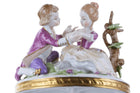 Vintage Dresden Unter Weiss Bach Children courting figure group - Estate Fresh Austin