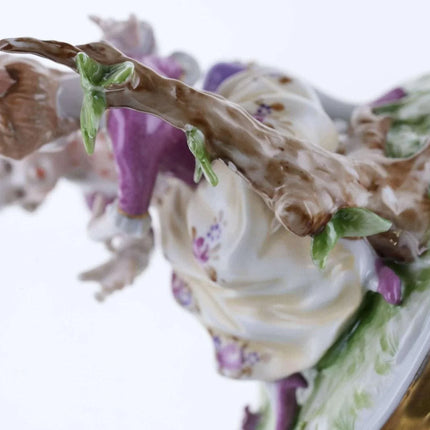 Vintage Dresden Unter Weiss Bach Children courting figure group - Estate Fresh Austin