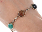 Vintage Egyptian Revival Gold Filled Scarab Bracelet with Semiprecious stones q - Estate Fresh Austin