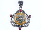 Vintage Egyptian sterling enamel pendant - Estate Fresh Austin