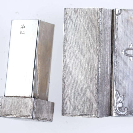 Vintage Engraved Italian 800 Silver Lipstick Case Vintage Holder w/ Mirror Compa - Estate Fresh Austin