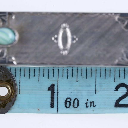 Vintage Engraved Italian 800 Silver Lipstick Case Vintage Holder w/ Mirror Compa - Estate Fresh Austin