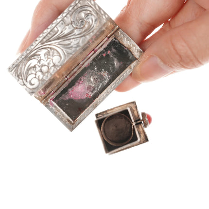 Vintage Engraved Italian 800 Silver Lipstick Case Vintage Holder - Estate Fresh Austin