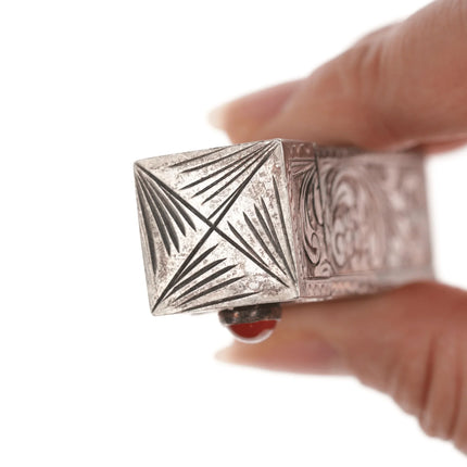 Vintage Engraved Italian 800 Silver Lipstick Case Vintage Holder - Estate Fresh Austin