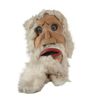 Vintage Eskimo Mask Carved Wood and Fur Artist Signed - Estate Fresh Austin
