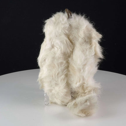 Vintage Eskimo Mask Carved Wood and Fur Artist Signed - Estate Fresh Austin