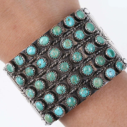 6 3/8" Vintage Fred Harvey Era Native American Sterling Cuff Bracelet - Estate Fresh Austin