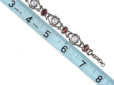 Vintage Garnet baroque pearl sterling bracelet - Estate Fresh Austin