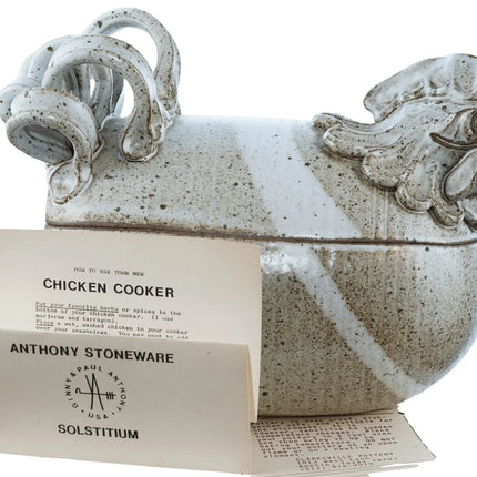 Vintage Ginny and Paul Anthony Studio Pottery Chicken Cooker Sculptural casserol - Estate Fresh Austin